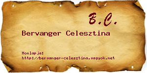 Bervanger Celesztina névjegykártya